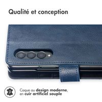 imoshion Étui de télephone portefeuille de luxe Samsung Galaxy Z Fold 4 - Bleu foncé