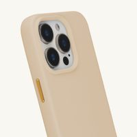 Selencia Coque arrière Rivièra avec MagSafe avec crochets amovibles Apple iPhone 15 Pro - Milky Latte