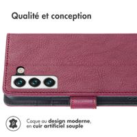 imoshion Étui de télephone portefeuille de luxe Samsung Galaxy S21 - Bordeaux