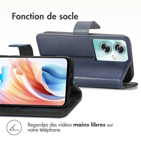 imoshion Étui de télephone portefeuille de luxe OnePlus Nord N30 SE - Bleu foncé