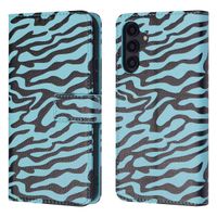 imoshion Étui de télephone portefeuille Design Samsung Galaxy A54 (5G) - Black Blue Stripes