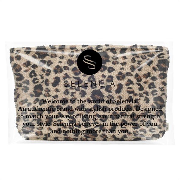 Selencia Sac Fourre-tout Zaya - Teddy Sac Ordinateur 16 pouces - Léopard