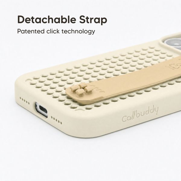 Callbuddy Coque avec strap Apple iPhone 17 Pro - Sand Glow