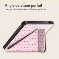 imoshion Étui de liseuse portefeuille design Pliable Kobo Libra Colour - Happy Dots