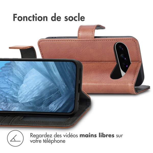 imoshion Étui de télephone portefeuille de luxe Google Pixel 10 Pro XL - Marron
