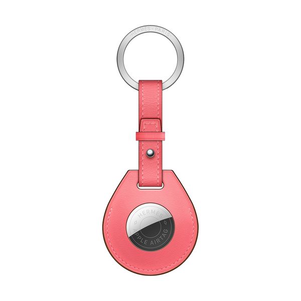 Apple AirTag Hermès avec porte-clés en cuir AirTag Hermès - Rose Texas