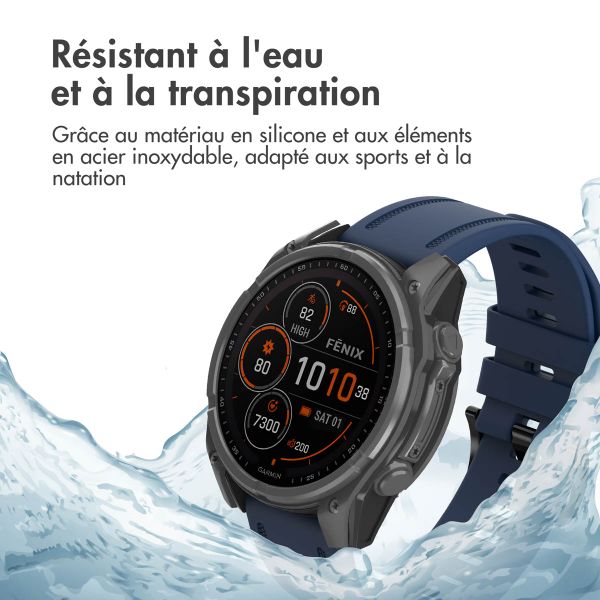 imoshion Bracelet QuickFit® Line en silicone  - Connexion Garmin 20 mm - Bleu foncé