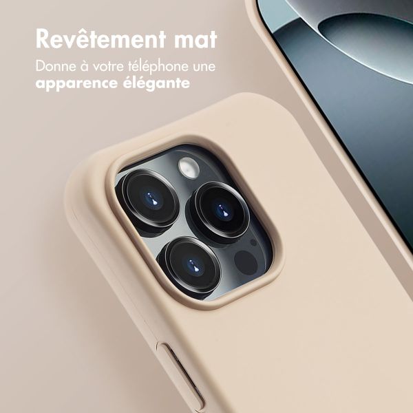 imoshion Coque arrière Color avec cordon amovible et MagSafe Apple iPhone 16 Pro - Nude