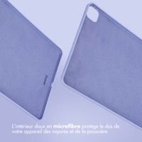 Accezz Coque Liquid Silicone avec porte-stylet Apple iPad Pro 12.9 (2020/2021/2022) - Lila