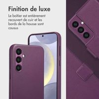 Accezz Étui de télephone portefeuille en cuir 2-en-1 avec MagSafe Samsung Galaxy S24 Plus - Heath Purple
