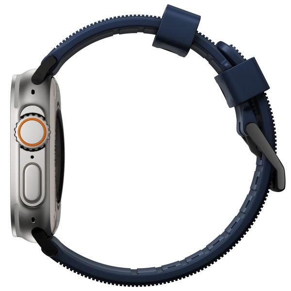 Nomad Bracelet robuste FKM Apple Watch | 44/45/46/49 mm - Noir / Bleu