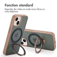 Accezz Coque Ring Stand avec MagSafe Apple iPhone 15 - Marron