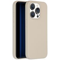 Accezz Coque Liquid Silicone avec MagSafe Apple iPhone 15 Pro - Stone