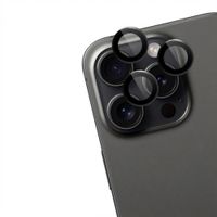 imoshion Lot de 2 protections d'objectif de caméra Apple iPhone 15 Pro / 15 Pro Max - Black Titanium