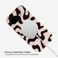 Selencia Coque arrière Vivid avec MagSafe Google Pixel 10a - Art Wave Black