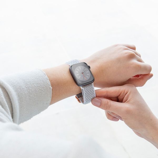 imoshion Bracelet en nylon élastique Apple Watch | 44/45/46/49 mm - Gris clair
