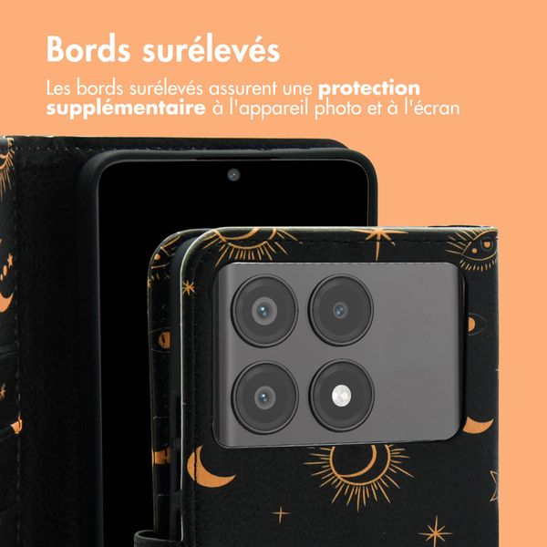 imoshion Étui de télephone portefeuille Design Xiaomi Poco X6 Pro - Sky Black