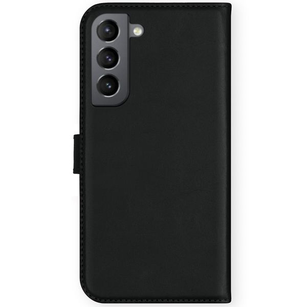 Selencia Étui portefeuille en cuir véritable Samsung Galaxy S21 FE - Noir