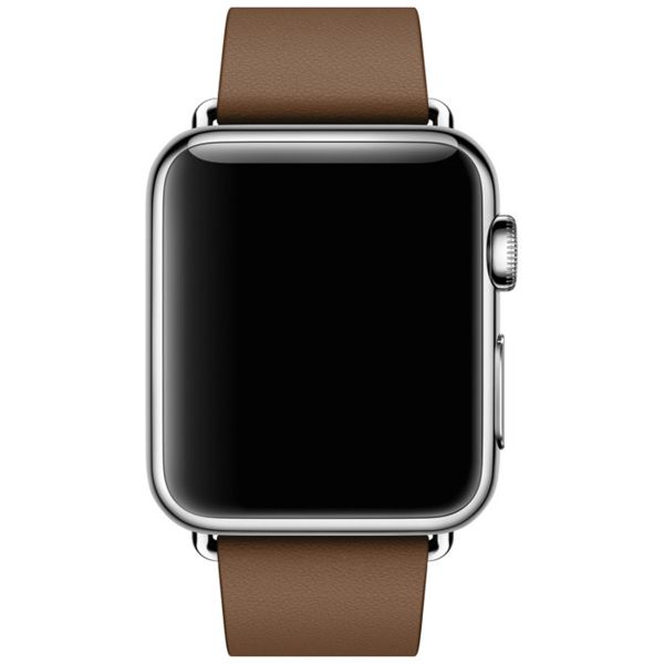 Apple Bracelet Leather Band Modern Buckle Apple Watch | 38/40/41/42 mm - Taille S - Marron