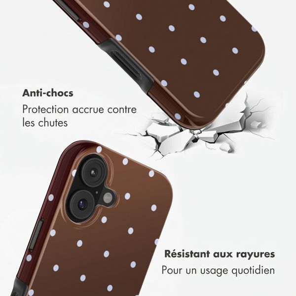 Selencia Coque arrière Vivid Apple iPhone 17 - Happy Dots Chocolate