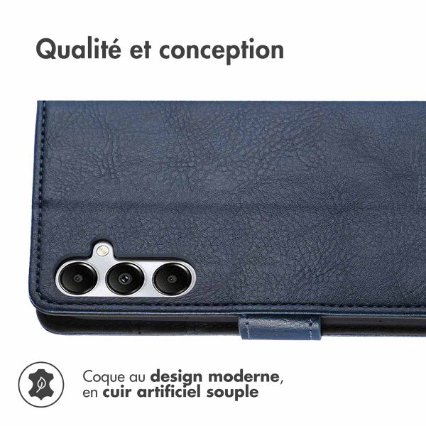 imoshion Étui de télephone portefeuille de luxe Samsung Galaxy A35 - Bleu foncé
