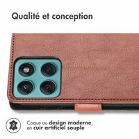 imoshion Étui de télephone portefeuille de luxe Motorola Edge 60 Fusion - Marron