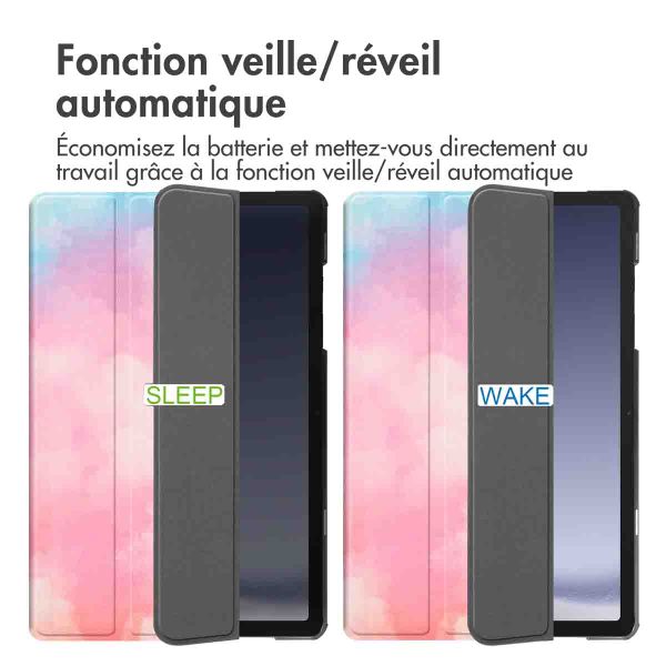 imoshion Coque tablette Design Trifold Samsung Galaxy Tab A11 Plus / A9 Plus - Sky