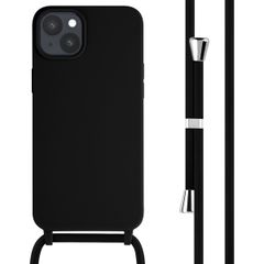 imoshion Coque en silicone avec cordon Apple iPhone 15 Plus - Noir