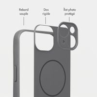 Accezz Coque Grip avec MagSafe Apple iPhone 15 - Gris