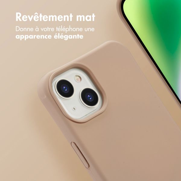 imoshion Coque arrière Color avec cordon amovible et MagSafe Apple iPhone 14 - Nude