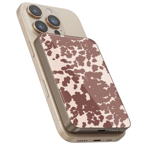 Selencia Powerbank Vivid 5 000 mAh - MagSafe et Qi - Desert Gold / Country Moo'd