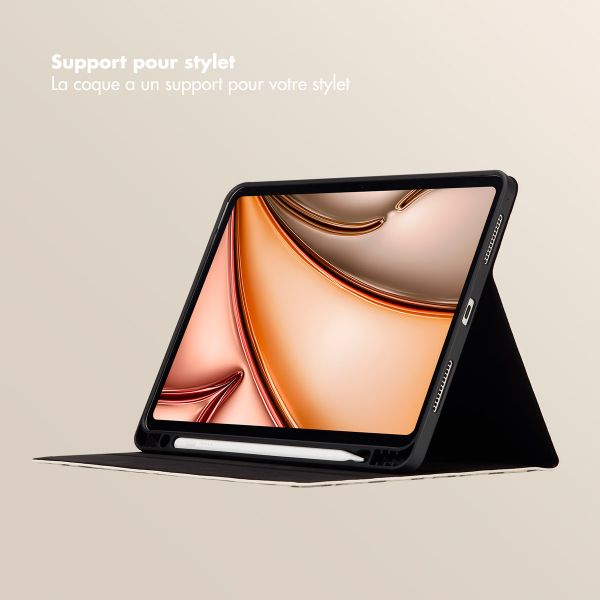 Selencia Coque tablette Sabi avec imprimé léopard Apple iPad Air 11 pouces (2026) M4 / (2025) M3 / (2024) M2 / Air 5 (2022) / Air 4 (2020) - Soft Ivory