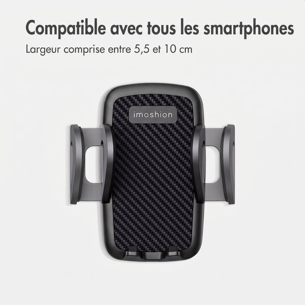 imoshion Support de téléphone pour voiture - Universel - Réglable - Grille de ventilation - Noir