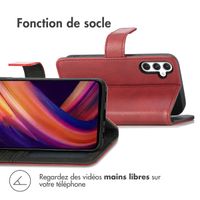 imoshion Étui de télephone portefeuille de luxe Samsung Galaxy A25 (5G) - Rouge
