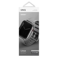 Uniq Bracelet Linus AiroSoft™ en silicone Apple Watch | 38/40/41/42 mm - Chalk Grey