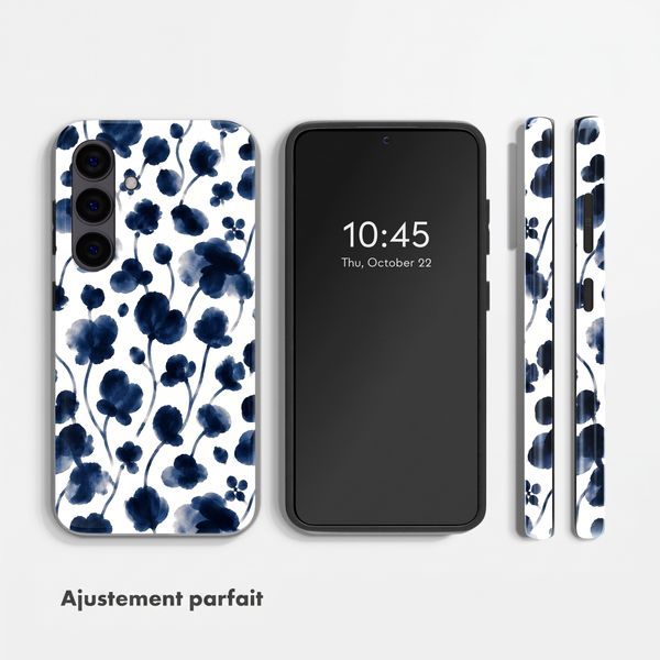 Selencia Coque arrière Vivid avec MagSafe Samsung Galaxy S24 - Midnight Blossom