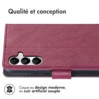 imoshion Étui de télephone portefeuille de luxe Samsung Galaxy A15 (5G/4G) - Bordeaux