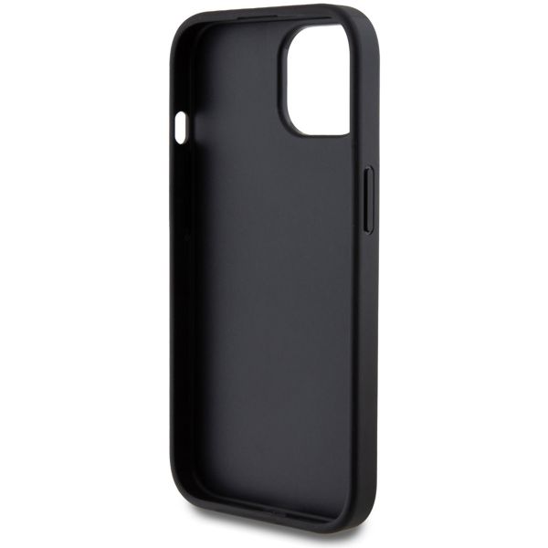 Guess Coque 4G Metal Logo Glitter Apple iPhone 15 - Noir