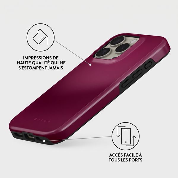 Burga Coque Tough MagSafe Apple iPhone 16 Pro - Dark Cherry