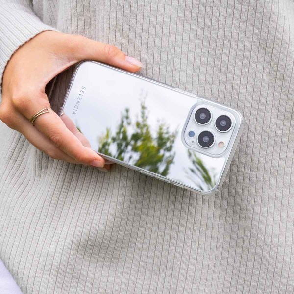 Selencia Coque Mirror Apple iPhone 13 - Argent