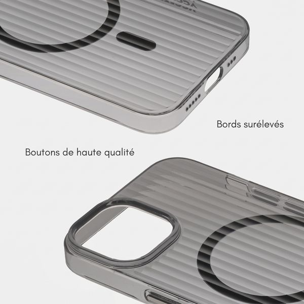 Accezz Coque arrière Lite avec MagSafe | Fluted | Apple iPhone 14 - Noir