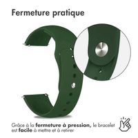 imoshion Bracelet sport en silicone  - Connexion universelle 18 mm - Vert foncé