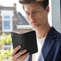 Selencia Étui portefeuille en cuir véritable Apple iPhone 8 Plus / 7 Plus - Noir