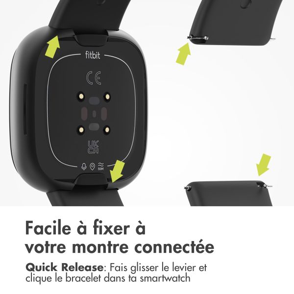 imoshion Bracelet silicone Fitbit Versa / Versa 2 / Versa Lite - Taille S - Noir