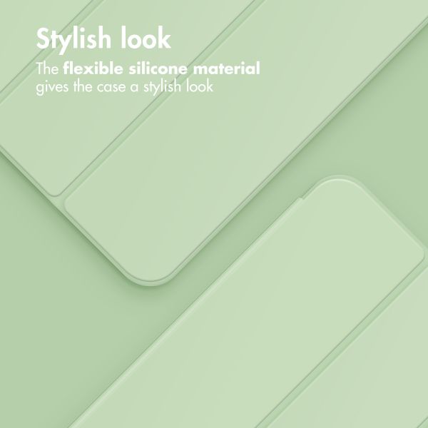 Accezz Coque tablette portefeuille Smart Silicone Apple iPad 6 (2018) 9.7 pouces / iPad 5 (2017) 9.7 pouces - Vert clair