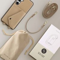 Selencia Coque de télephone Sera avec cordon et porte-cartes enveloppe Samsung Galaxy A35 - Taupe