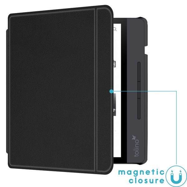 imoshion Étui de liseuse portefeuille Slim Hard Tolino Vision 5 - Noir