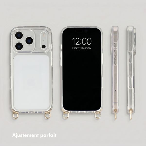 Selencia Coque arrière avec crochets amovibles Apple iPhone 18 Pro / 17 Pro - Transparent