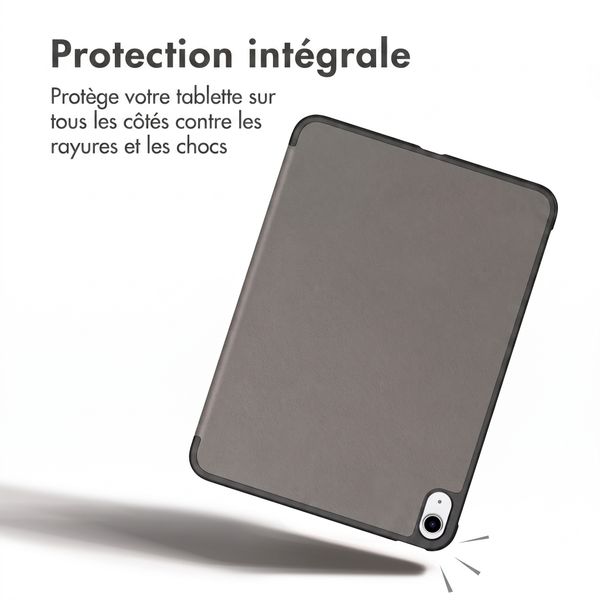 imoshion Coque tablette Trifold Apple iPad 11 (2025) 11 pouces A16 / iPad 10 (2022) 10.9 pouces - Gris
