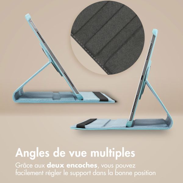 imoshion Coque tablette rotatif à 360° Apple iPad Pro 11 (2025) M5 / (2024) M4 - Bleu clair